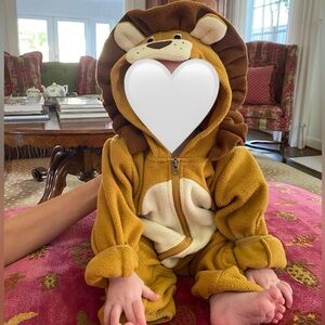 Baby Lion Cuddle Club Fleece Baby Bunting Bodysuit with Hood Halloween Costume